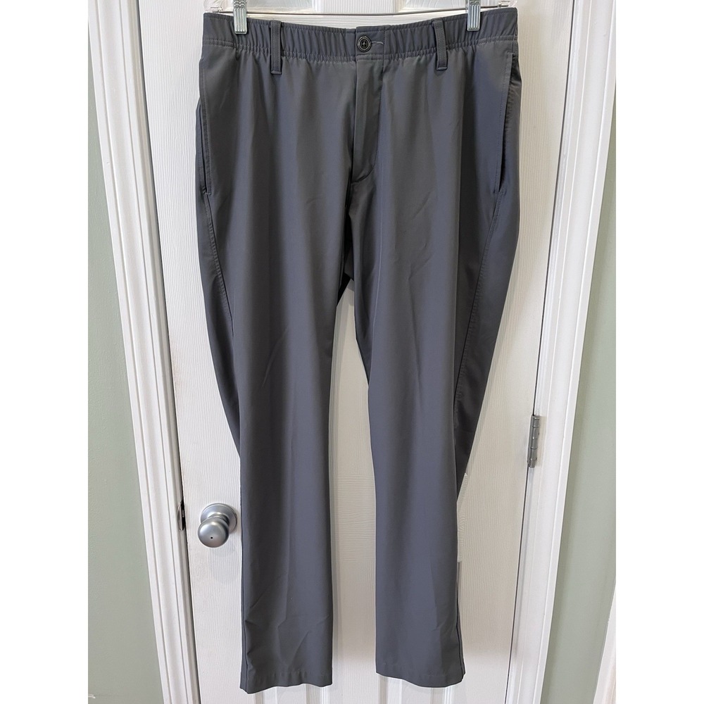 Under Armour UA Golf Tapered Pant Men's 36Wx32L Gray Performance Stretch 1377301